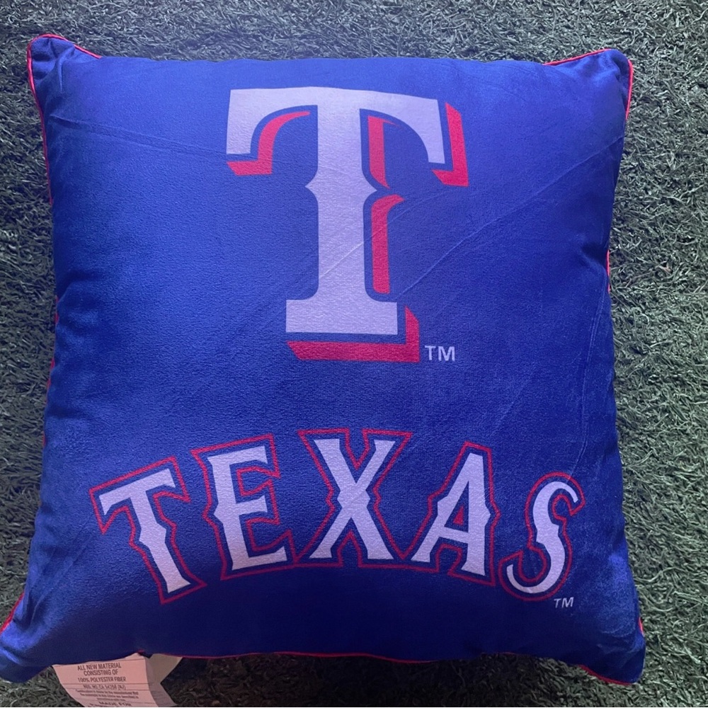 Blue Texas Rangers Pillow 16x16 NEW